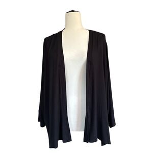 Penningtons Black Open Front Cardigan Lightweight Sheer Black Women's Size 4X‎